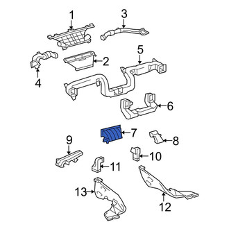 Toyota OE - Front Center Instrument Panel Air Duct