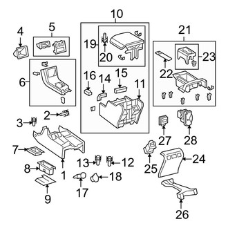 Toyota OE - Console (Base / Limited / SR5 CrewMax)