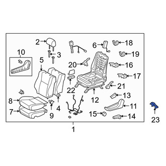Toyota OE - Front Right Inner Seat Track Cover