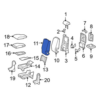Toyota OE - Front Center Seat Back Cushion Cover