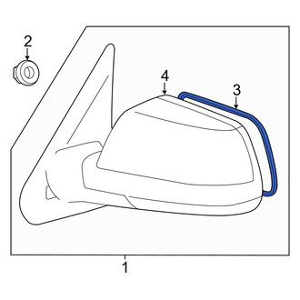 Toyota OE - Front Right Door Mirror Glass