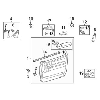 Toyota OE - Front Door - Interior Trim (Regular Cab), (Regular Cab)
