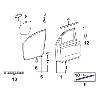 Toyota OE - Front Left Lower Door Seal