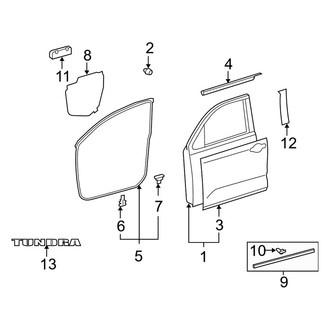 Toyota OE - Front Door - Door & Components