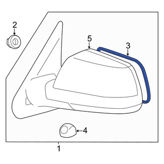Toyota OE - Front Left Door Mirror Glass