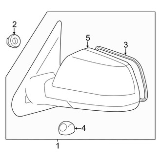Toyota OE - Front Door - Outside Mirrors (W/O Signal Lamp)