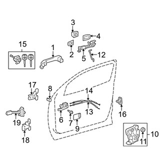 Toyota OE - Front Door - Lock & Hardware