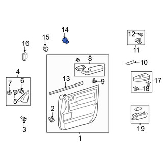 Toyota OE - Front Left Door Window Switch