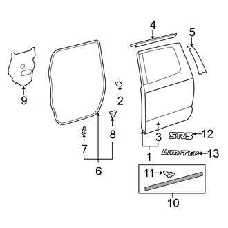 Toyota OE - Rear Door - Door & Components (Double Cab)