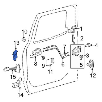 Toyota OE - Rear Left Upper Door Hinge