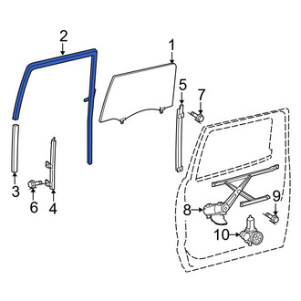 Toyota OE - Rear Right Upper Window Channel