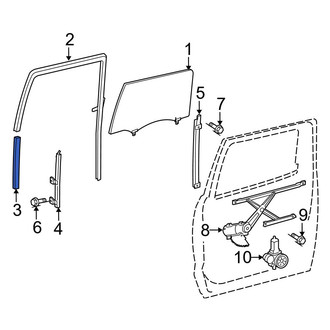 Toyota OE - Rear Right Lower Window Channel