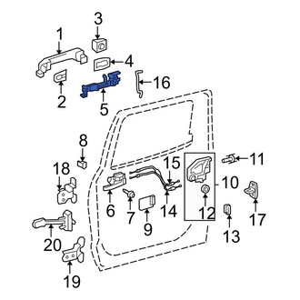 Toyota OE - Rear Right Exterior Door Handle Base