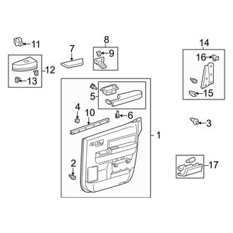 Toyota OE - Rear Door - Interior Trim (CrewMax)