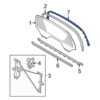 Toyota OE - Rear Back Glass Reveal Molding
