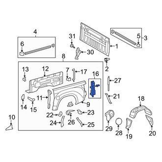 Toyota OE - Rear Left Tail Light Pocket