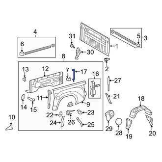 Toyota OE - Rear Right Truck Bed Panel Reinforcement