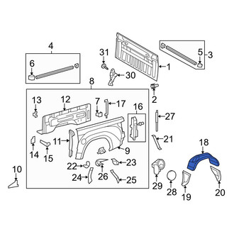 Toyota OE - Rear Left Upper Quarter Panel Splash Shield