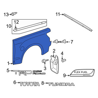 Toyota OE - Rear Left Stone Guard