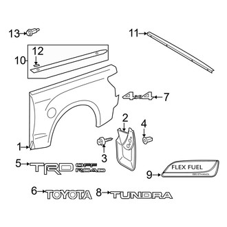 Toyota OE - Pick Up Box - Exterior Trim