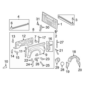 Toyota OE - Pick Up Box - Front & Side Panels (Regular Cab)
