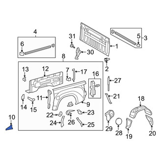 Toyota OE - Rear Right Stone Guard