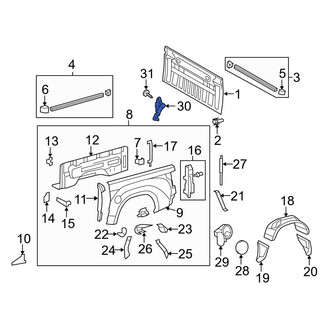 Toyota OE - Rear Left Tailgate Hinge