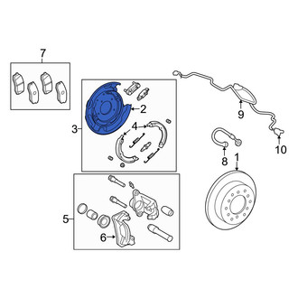 Toyota OE - Rear Left Brake Dust Shield