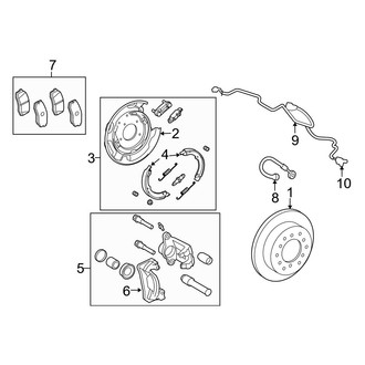 Toyota OE - Rear Suspension - Brake Components