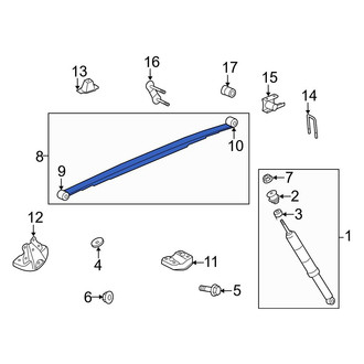 Toyota OE - Rear Left Leaf Spring Assembly