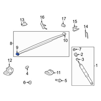 Toyota OE - Rear Rearward Leaf Spring Bushing