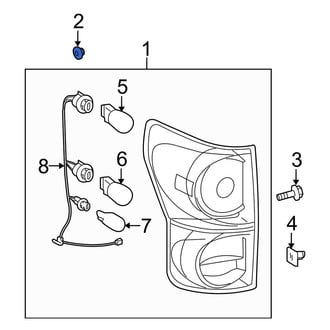 Toyota OE - Upper Tail Light Clip