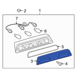 Toyota OE - Rear Center High Mount Stop Light Lens