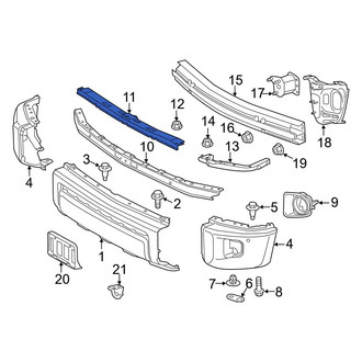 Toyota OE - Front Upper Bumper Cover Support Rail