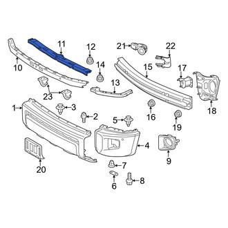Toyota OE - Front Upper Bumper Cover Support Rail
