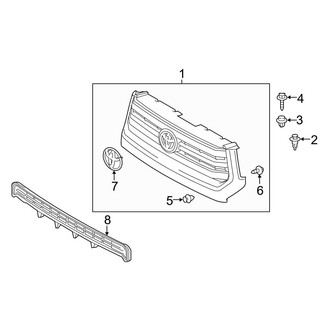 Toyota OE - Grille & Components (W/O Name Plate)