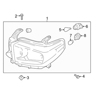 Toyota OE - Front Lamps - Headlamp Components (LED)