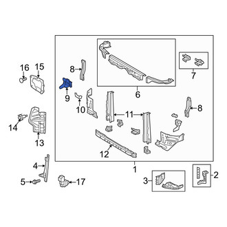 Toyota OE - Front Right Radiator Support Side Panel Bracket