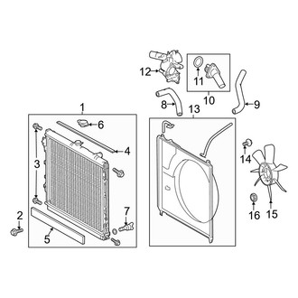 Toyota OE - Cooling - Radiator & Components (4.0L)