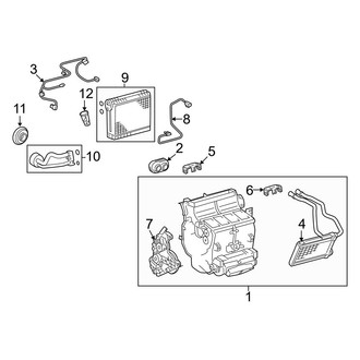 Toyota OE - Air Conditioner & Heater - Evaporator & Heater Components (W/O Climate Control)
