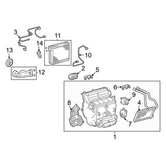 Toyota OE - Air Conditioner & Heater - Evaporator Components (With Climate Control)