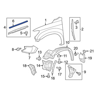 Toyota OE - Right Fender Protection Film Seal