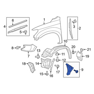 Toyota OE - Left Fender Extension Panel Bracket
