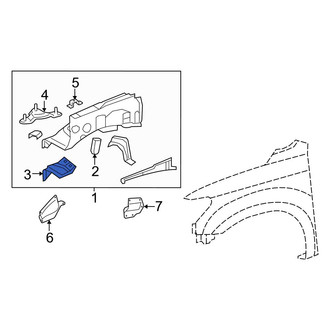Toyota OE - Front Right Fender Apron Extension