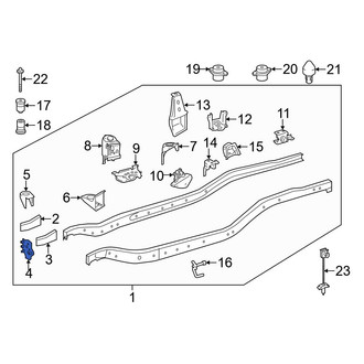 Toyota OE - Front Left Bumper Impact Bar Bracket