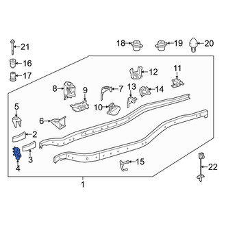Toyota OE - Front Right Bumper Impact Bar Bracket