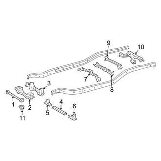 Toyota OE - Frame - Crossmembers & Components (4WD)