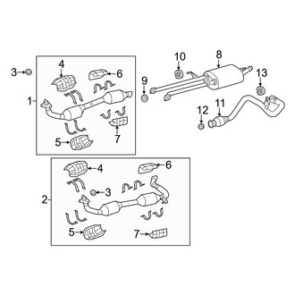 Toyota OE - Exhaust System - Exhaust Components (W/O Long Box)
