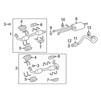 Toyota OE - Exhaust System - Exhaust Components (With Long Box)