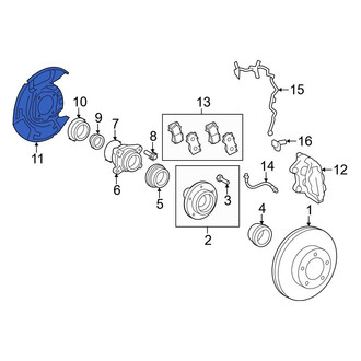 Toyota OE - Front Right Brake Dust Shield